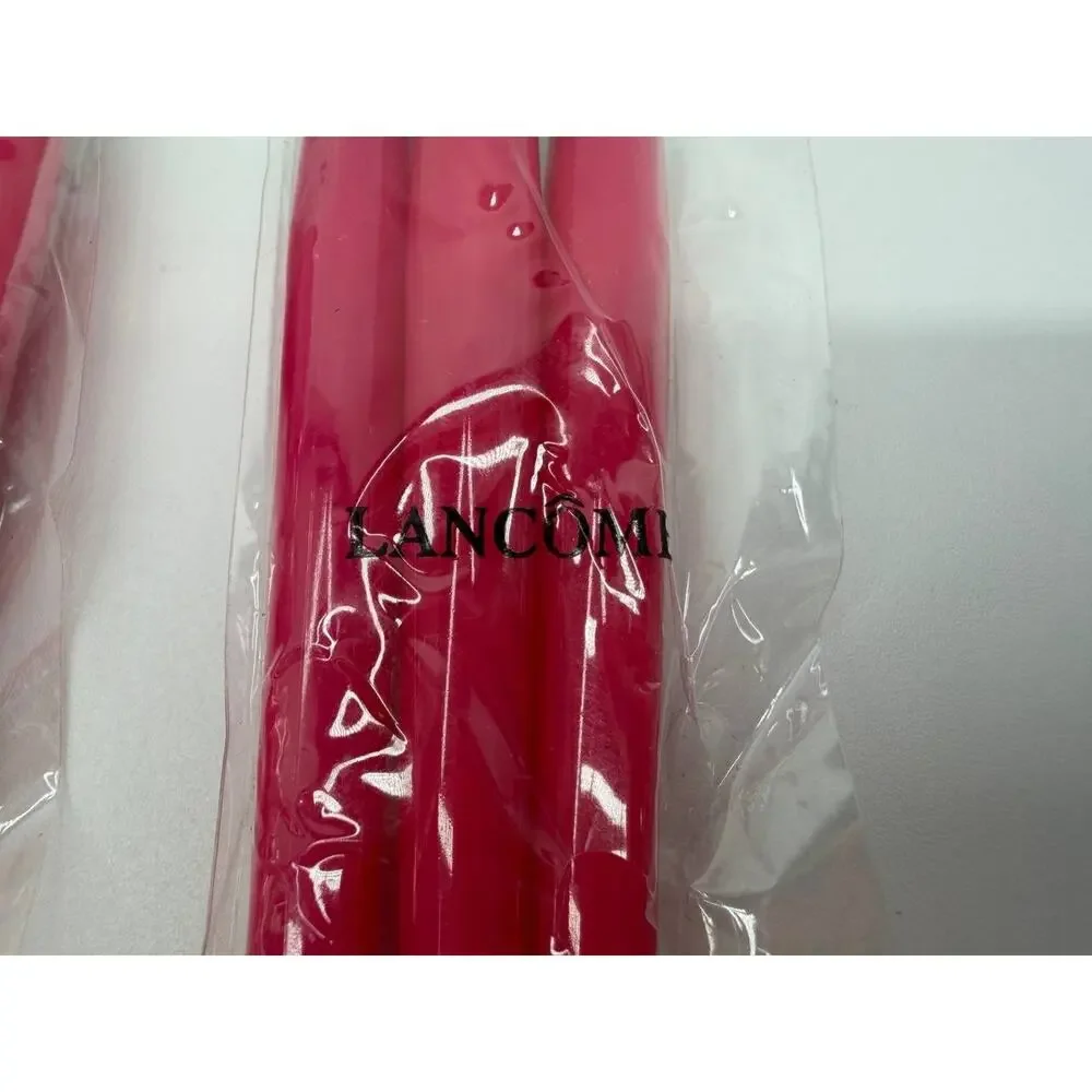 Lancome Makeup Brush Set Pink Set of 2 Eyelash Comb Brow Lip Brush